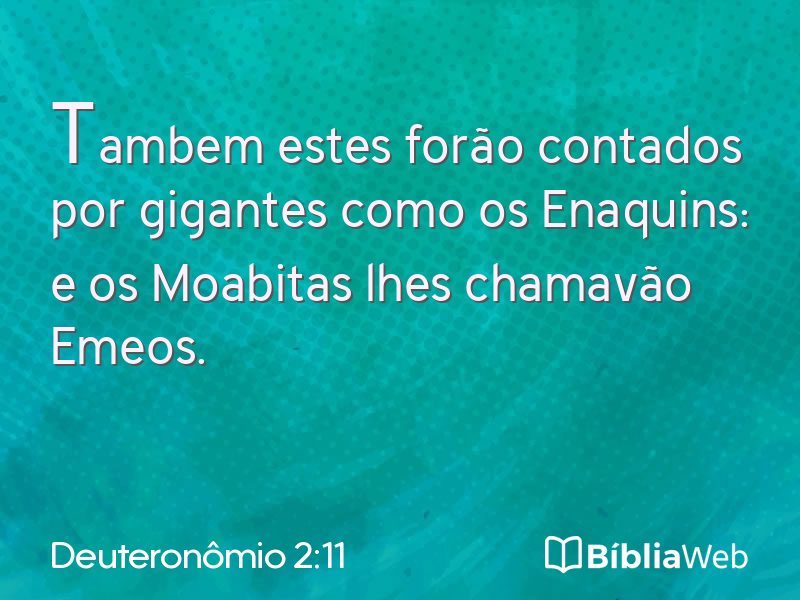 Deuteronômio 2:11 em imagem para compartilhar