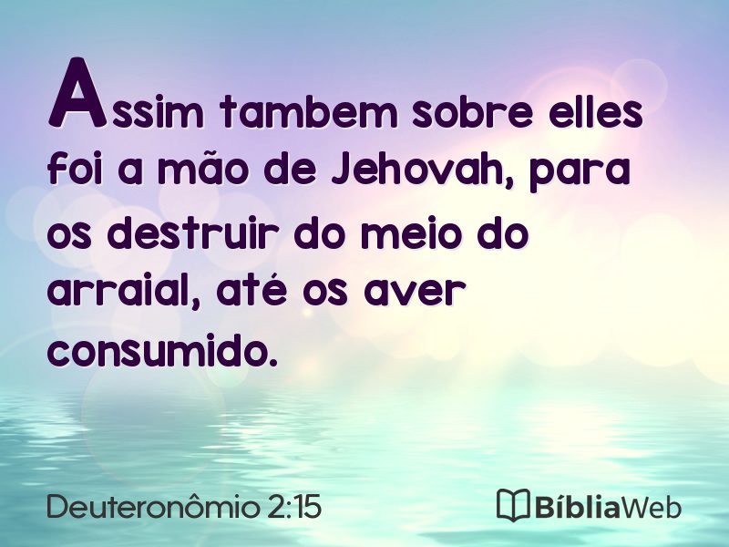 Deuteronômio 2:15 em imagem para compartilhar