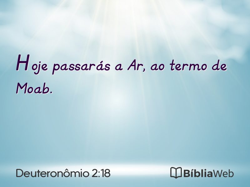 Deuteronômio 2:18 em imagem para compartilhar