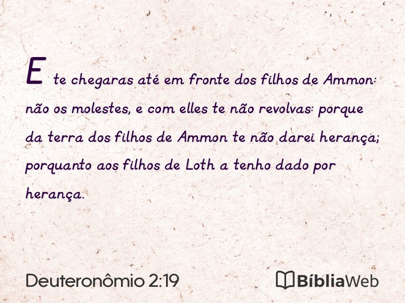 Deuteronômio 2:19 em imagem para compartilhar