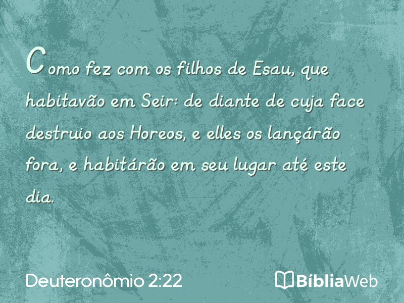 Deuteronômio 2:22 em imagem para compartilhar