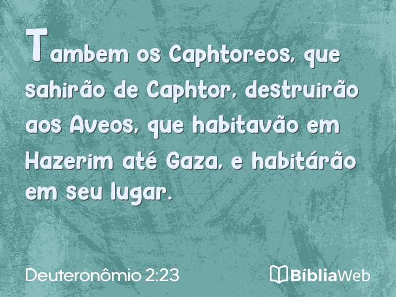 Deuteronômio 2:23 em imagem para compartilhar