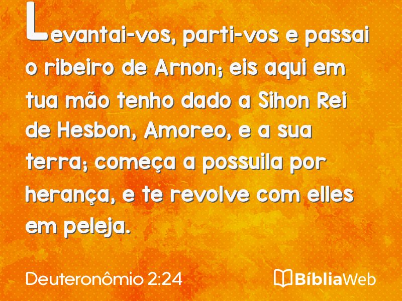 Deuteronômio 2:24 em imagem para compartilhar