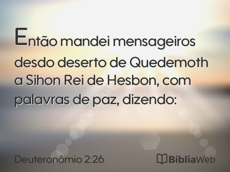 Deuteronômio 2:26 em imagem para compartilhar