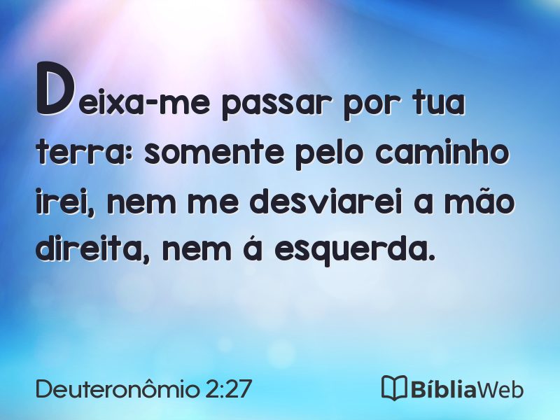 Deuteronômio 2:27 em imagem para compartilhar