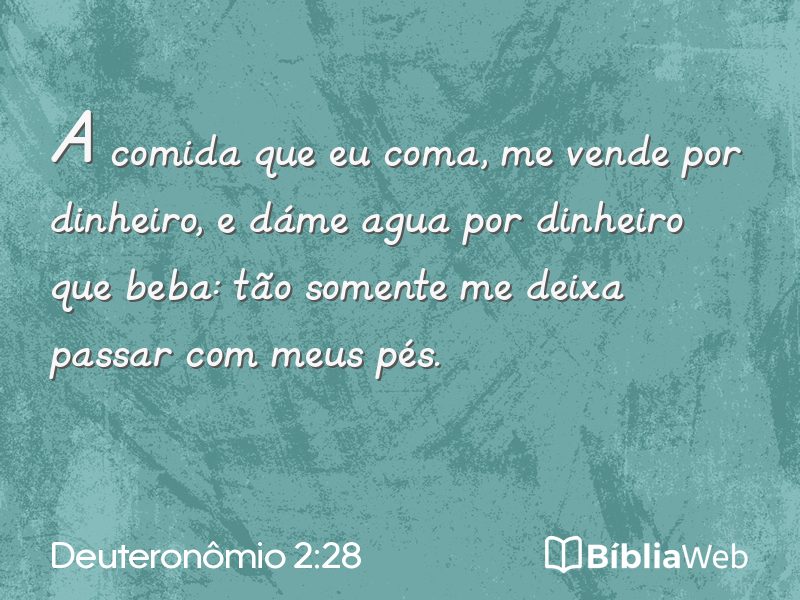 Deuteronômio 2:28 em imagem para compartilhar