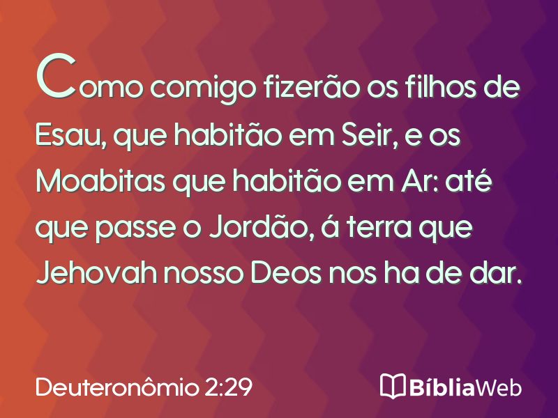 Deuteronômio 2:29 em imagem para compartilhar