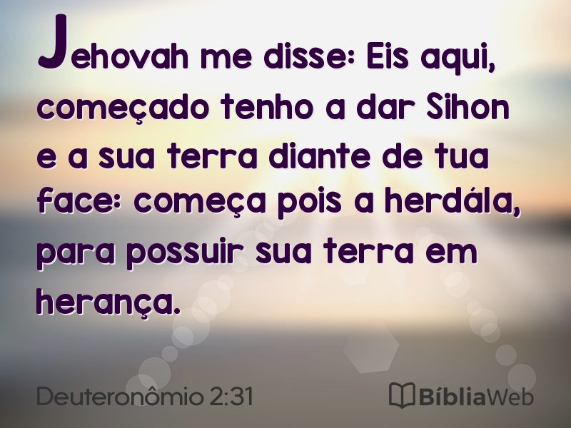 Deuteronômio 2:31 em imagem para compartilhar
