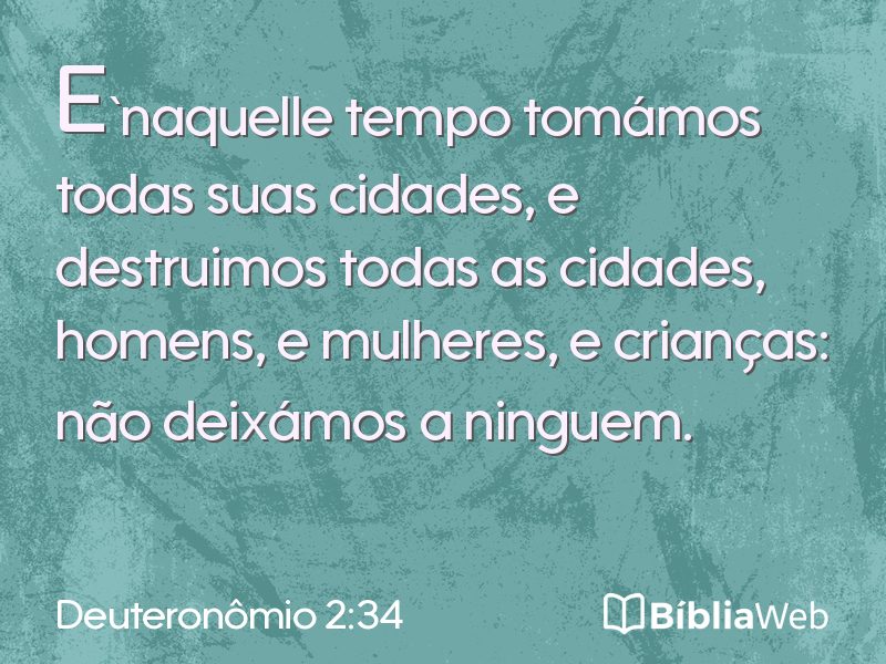 Deuteronômio 2:34 em imagem para compartilhar