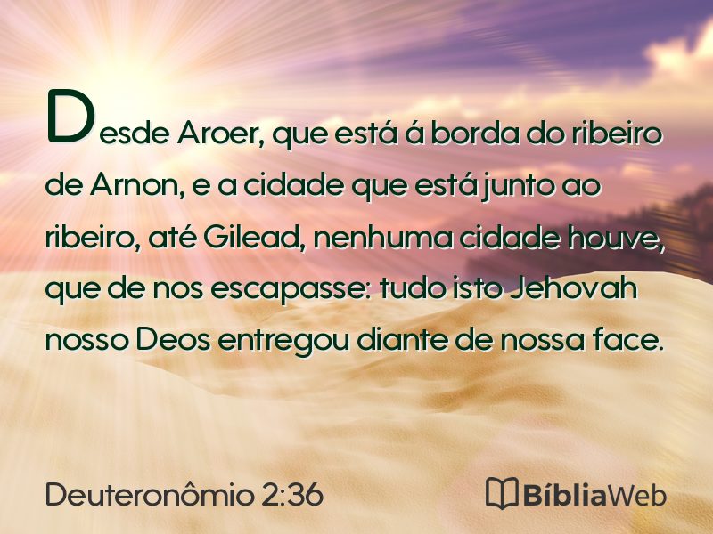 Deuteronômio 2:36 em imagem para compartilhar