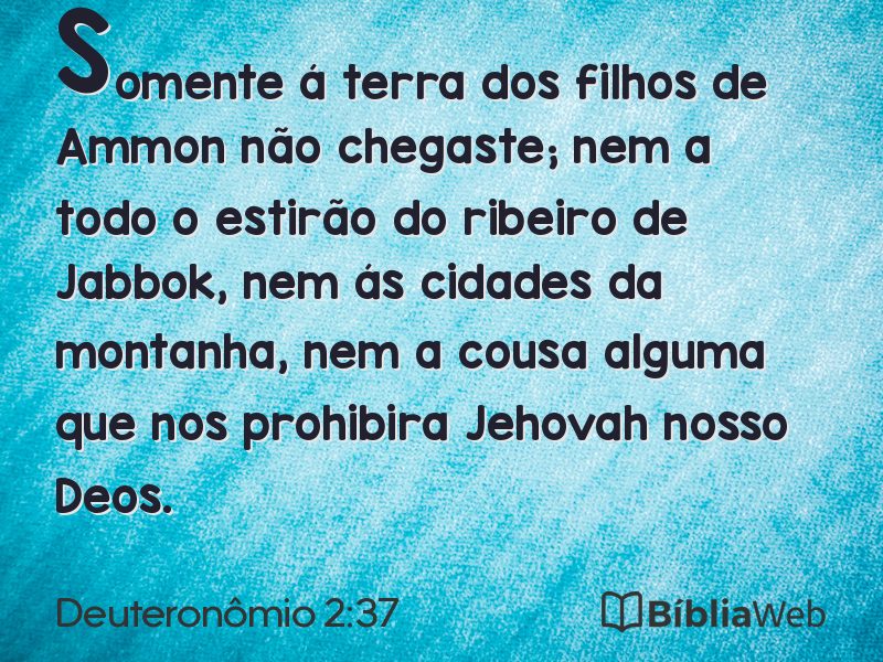 Deuteronômio 2:37 em imagem para compartilhar