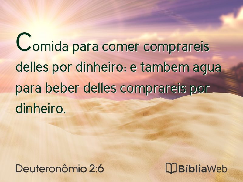 Deuteronômio 2:6 em imagem para compartilhar