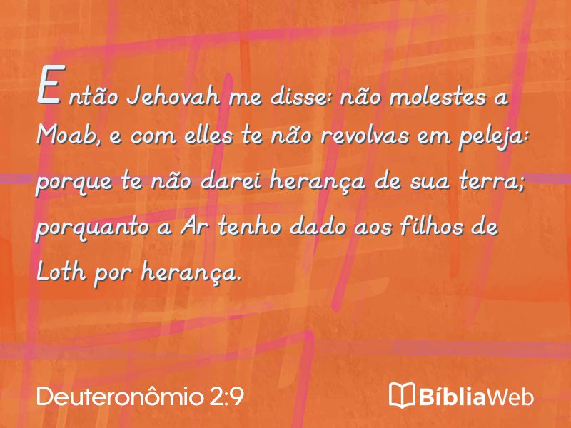 Deuteronômio 2:9 em imagem para compartilhar