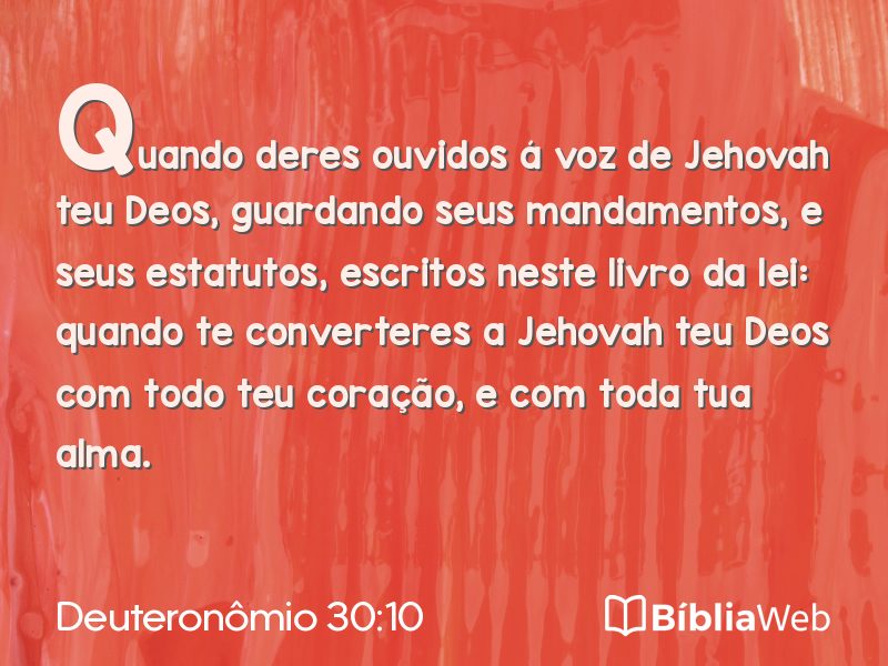Deuteronômio 30:10 em imagem para compartilhar