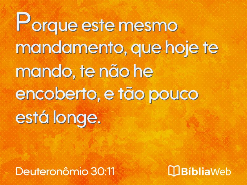 Deuteronômio 30:11 em imagem para compartilhar
