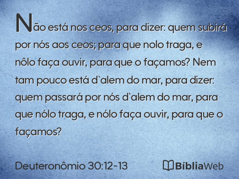 Deuteronômio 30:12-13 em imagem para compartilhar