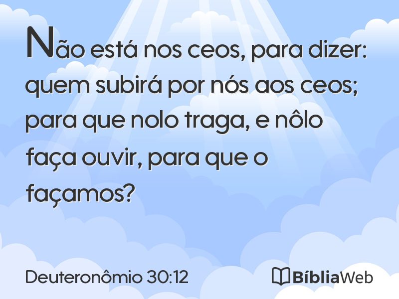 Deuteronômio 30:12 em imagem para compartilhar