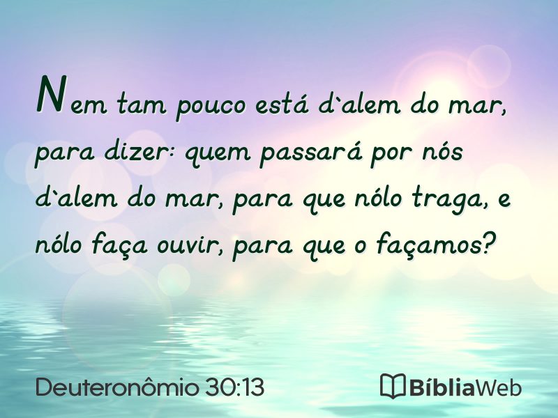 Deuteronômio 30:13 em imagem para compartilhar