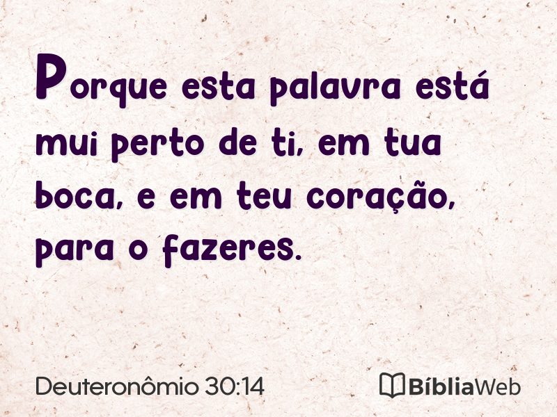 Deuteronômio 30:14 em imagem para compartilhar