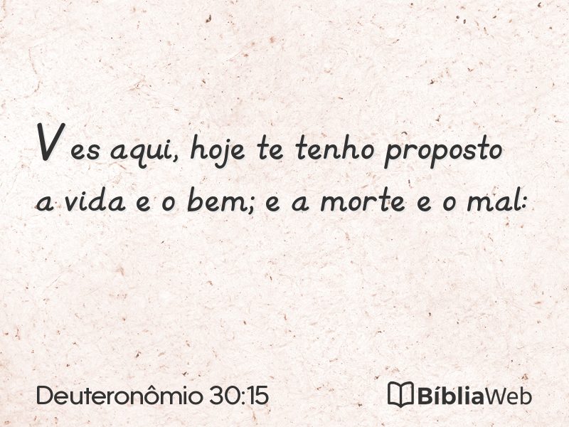 Deuteronômio 30:15 em imagem para compartilhar