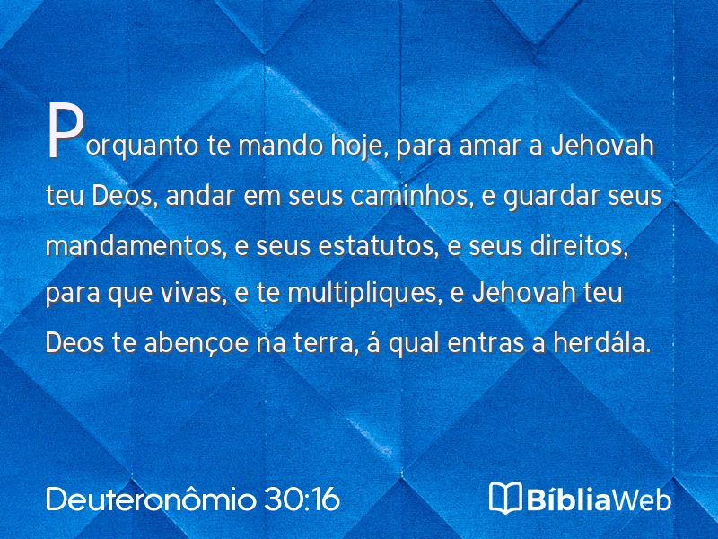 Deuteronômio 30:16 em imagem para compartilhar