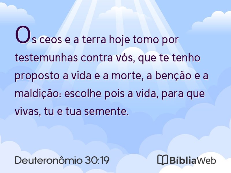 Deuteronômio 30:19 em imagem para compartilhar