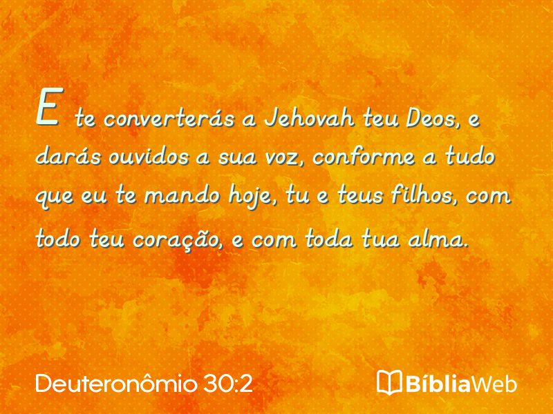 Deuteronômio 30:2 em imagem para compartilhar
