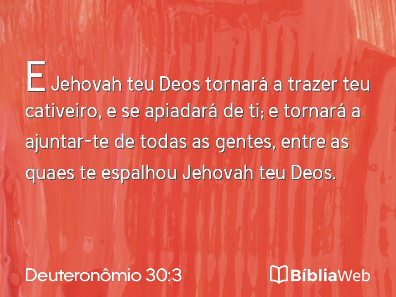 Deuteronômio 30:3 em imagem para compartilhar