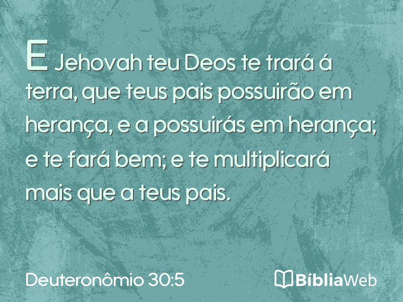 Deuteronômio 30:5 em imagem para compartilhar