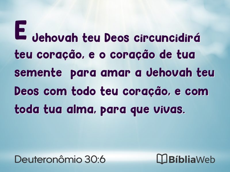 Deuteronômio 30:6 em imagem para compartilhar