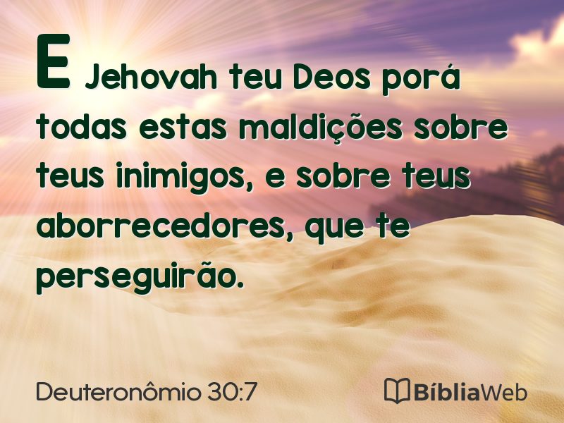 Deuteronômio 30:7 em imagem para compartilhar