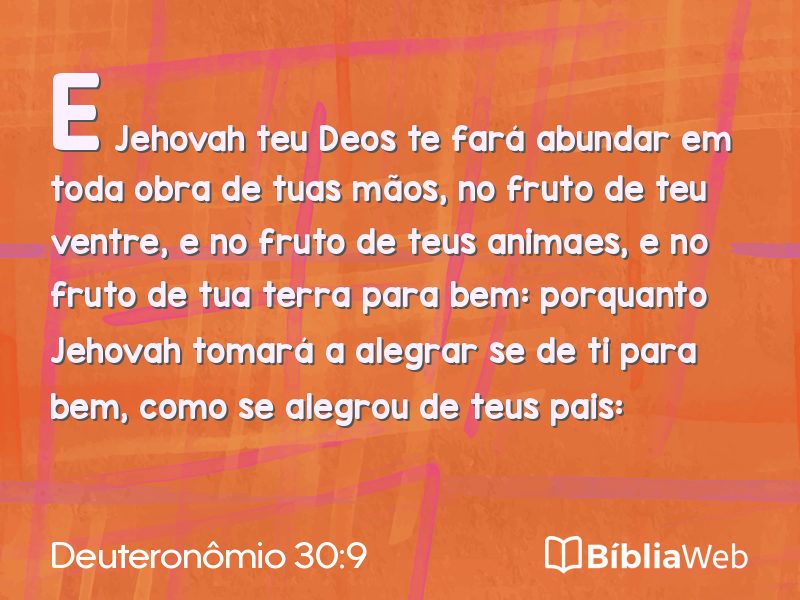 Deuteronômio 30:9 em imagem para compartilhar