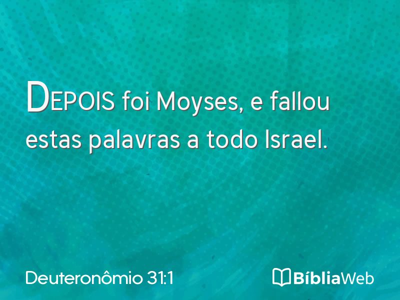 Deuteronômio 31:1 em imagem para compartilhar