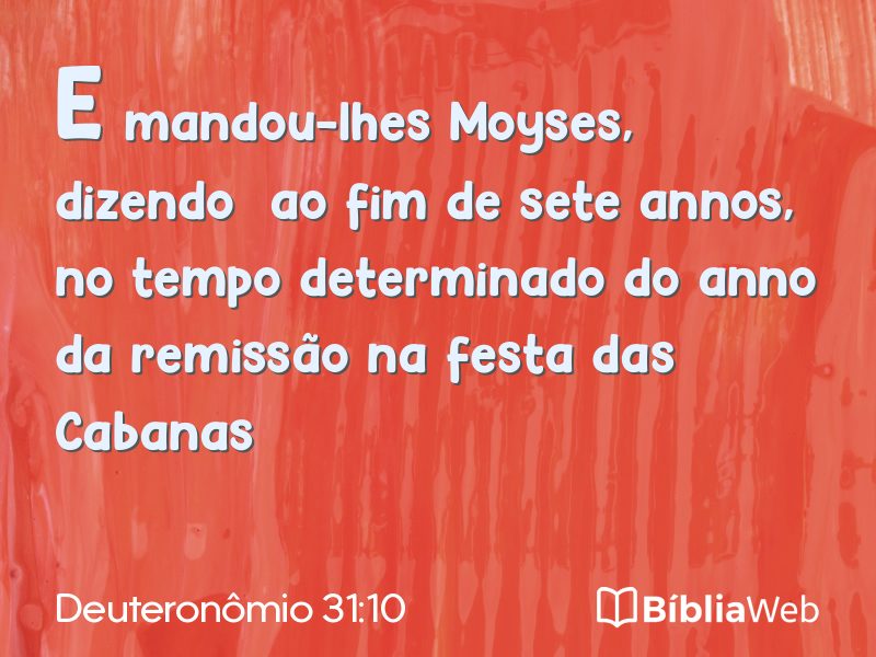 Deuteronômio 31:10 em imagem para compartilhar