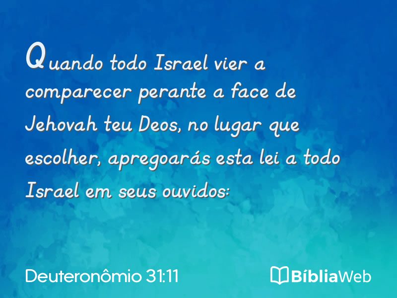 Deuteronômio 31:11 em imagem para compartilhar