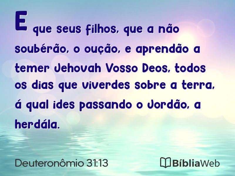 Deuteronômio 31:13 em imagem para compartilhar
