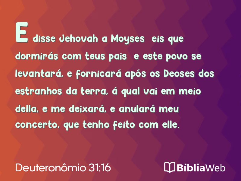 Deuteronômio 31:16 em imagem para compartilhar
