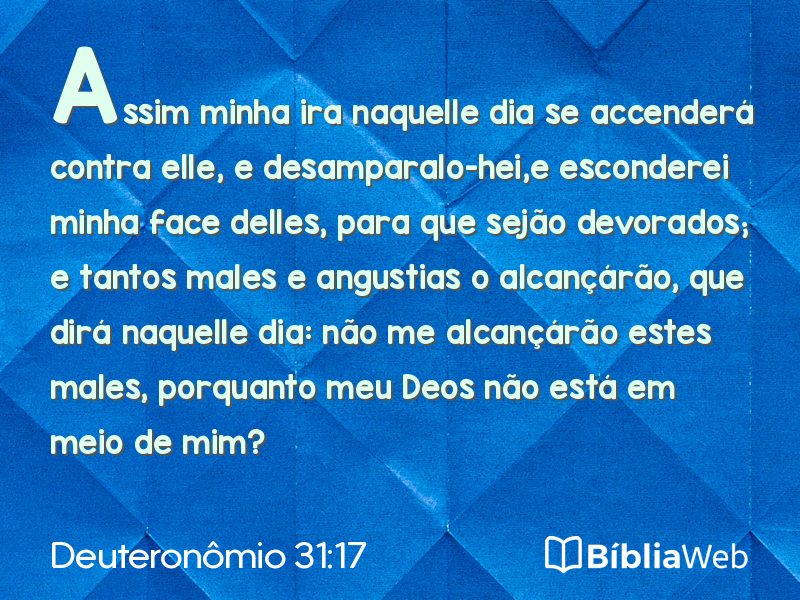 Deuteronômio 31:17 em imagem para compartilhar