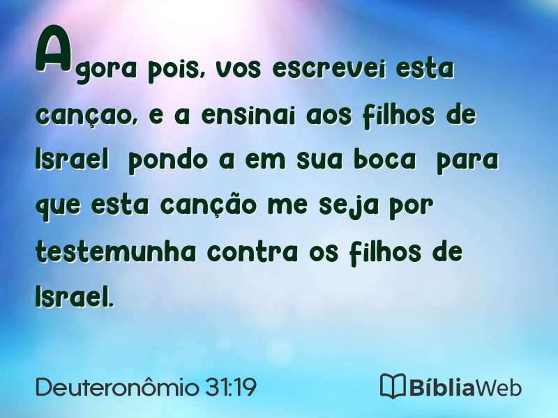 Deuteronômio 31:19 em imagem para compartilhar