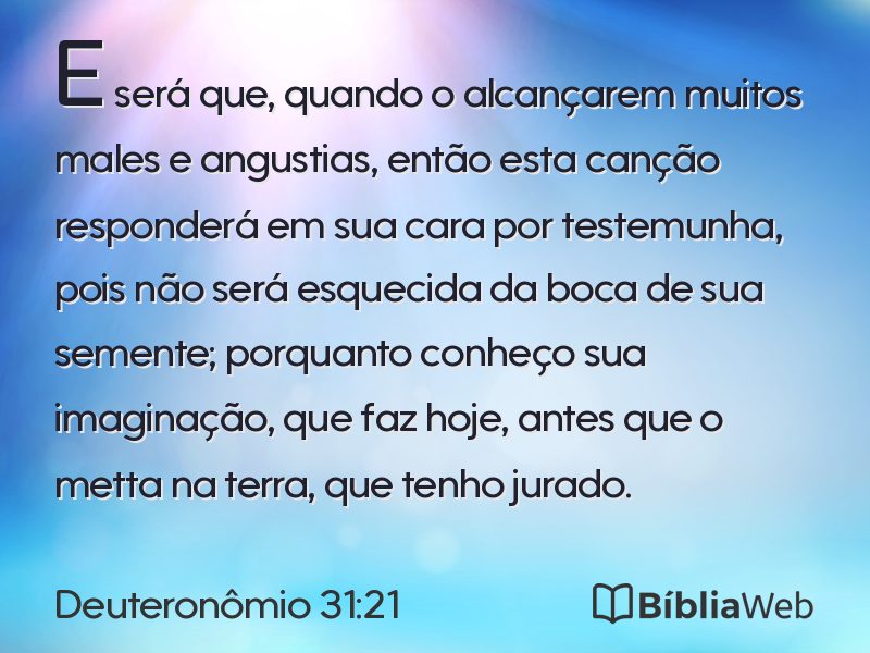 Deuteronômio 31:21 em imagem para compartilhar
