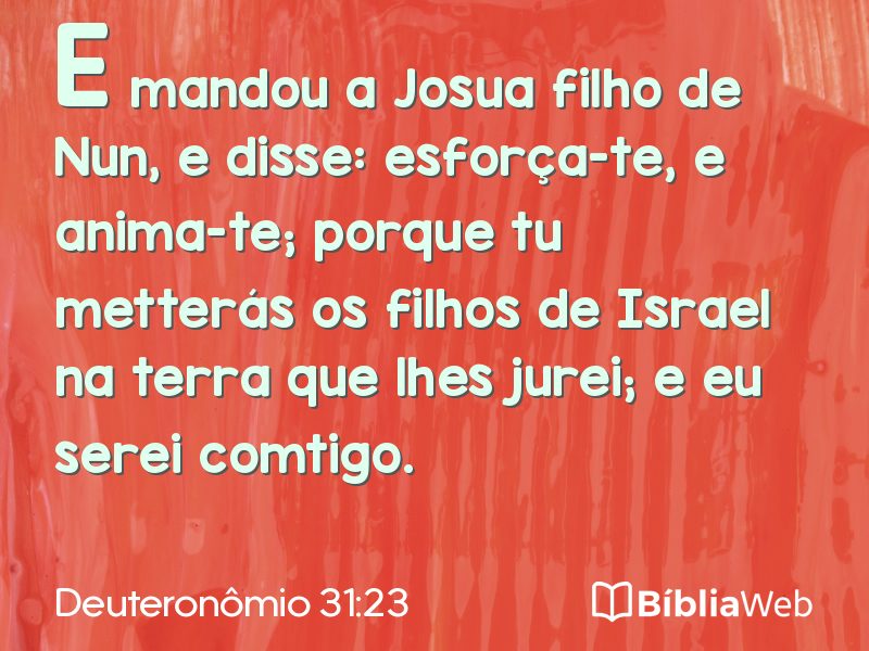 Deuteronômio 31:23 em imagem para compartilhar