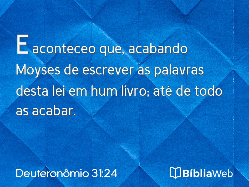 Deuteronômio 31:24 em imagem para compartilhar