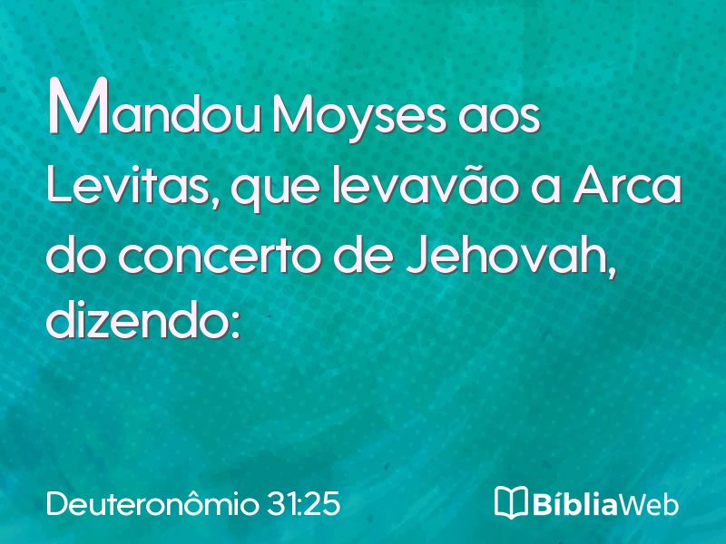 Deuteronômio 31:25 em imagem para compartilhar