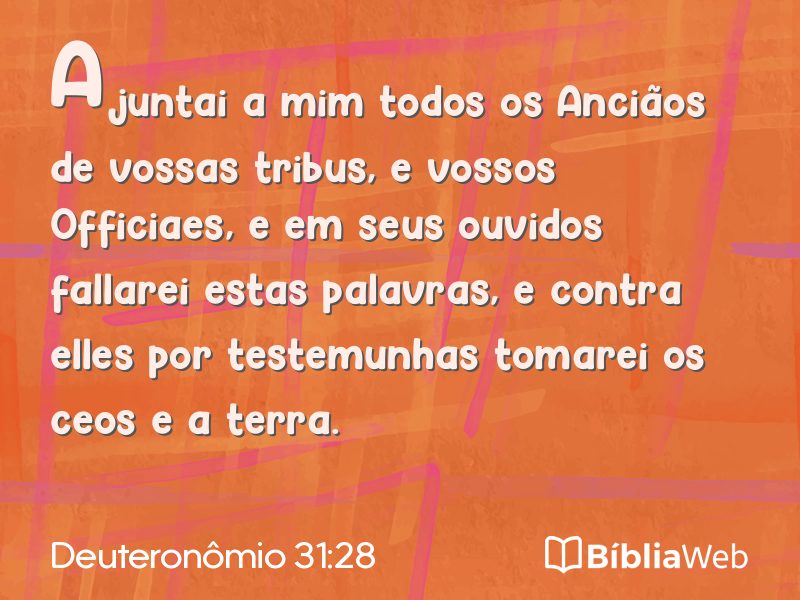 Deuteronômio 31:28 em imagem para compartilhar