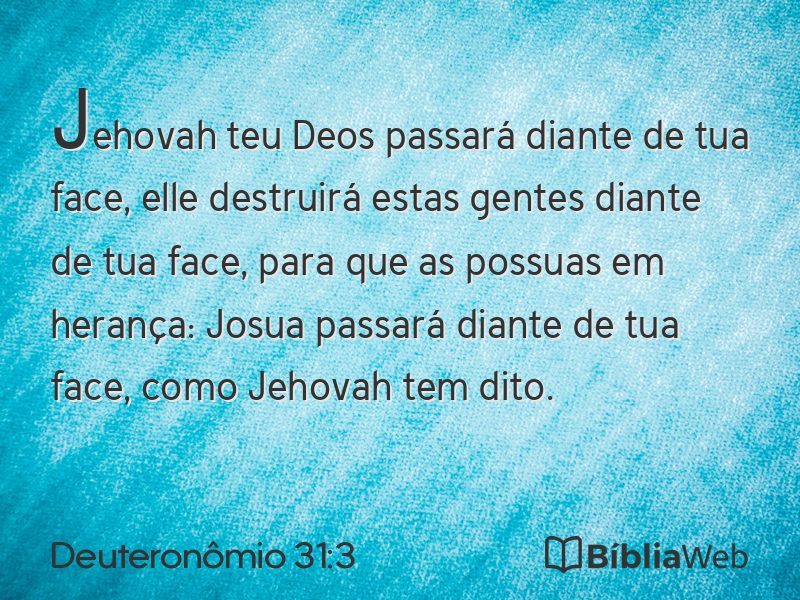 Deuteronômio 31:3 em imagem para compartilhar