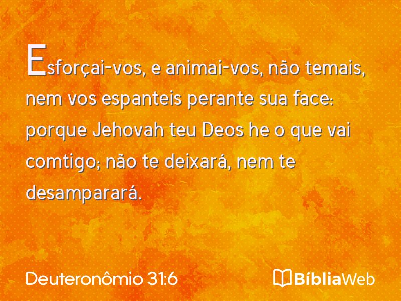 Deuteronômio 31:6 em imagem para compartilhar