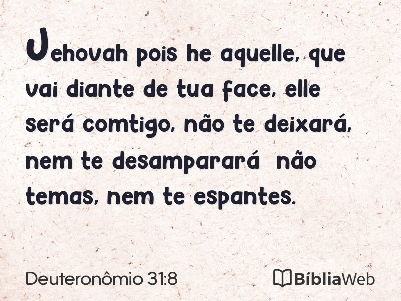 Deuteronômio 31:8 em imagem para compartilhar