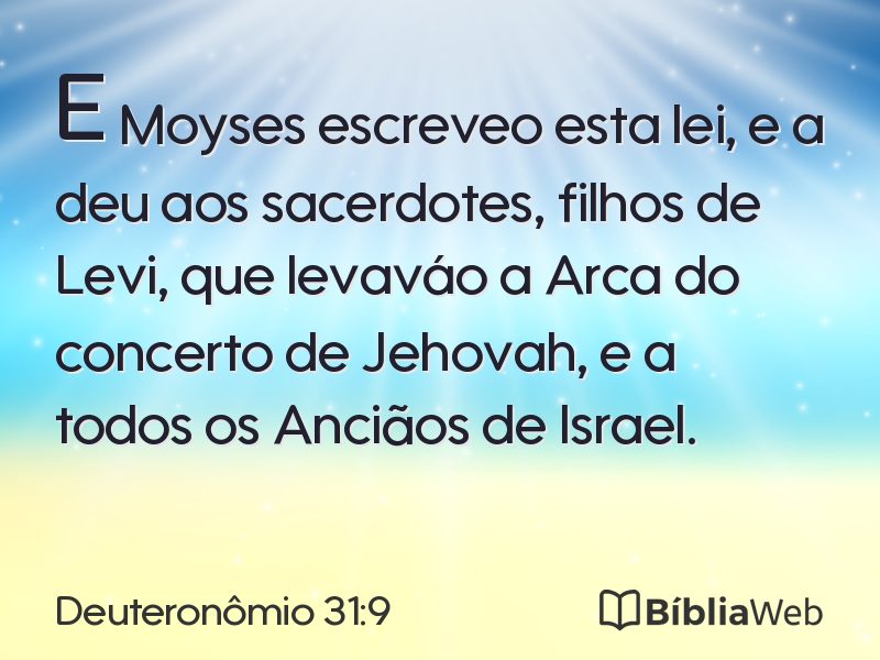 Deuteronômio 31:9 em imagem para compartilhar