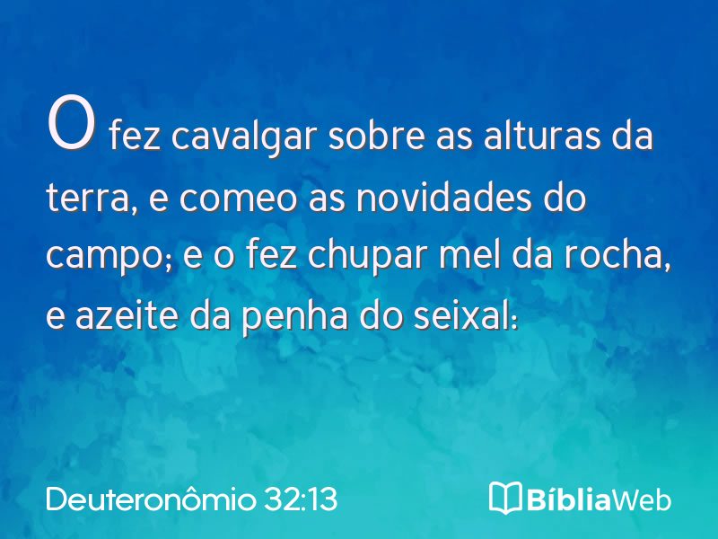Deuteronômio 32:13 em imagem para compartilhar