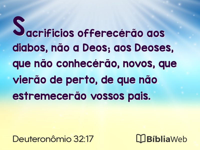 Deuteronômio 32:17 em imagem para compartilhar